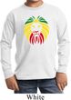 Rasta Lion Head Kids Long Sleeve Shirt