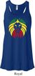 Rasta Lion Head Ladies Flowy Racerback Tanktop