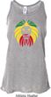 Rasta Lion Head Ladies Flowy Racerback Tanktop