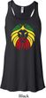 Rasta Lion Head Ladies Flowy Racerback Tanktop