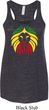 Rasta Lion Head Ladies Flowy Racerback Tanktop