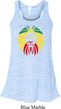 Rasta Lion Head Ladies Flowy Racerback Tanktop