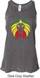 Rasta Lion Head Ladies Flowy Racerback Tanktop