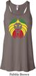 Rasta Lion Head Ladies Flowy Racerback Tanktop