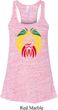 Rasta Lion Head Ladies Flowy Racerback Tanktop