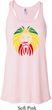 Rasta Lion Head Ladies Flowy Racerback Tanktop