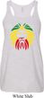 Rasta Lion Head Ladies Flowy Racerback Tanktop