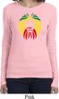Rasta Lion Head Ladies Long Sleeve Shirt