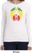 Rasta Lion Head Ladies Long Sleeve Shirt