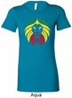 Rasta Lion Head Ladies Longer Length Shirt