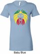 Rasta Lion Head Ladies Longer Length Shirt