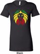 Rasta Lion Head Ladies Longer Length Shirt