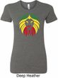 Rasta Lion Head Ladies Longer Length Shirt