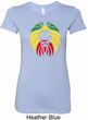 Rasta Lion Head Ladies Longer Length Shirt