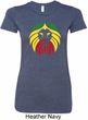 Rasta Lion Head Ladies Longer Length Shirt