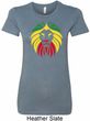 Rasta Lion Head Ladies Longer Length Shirt