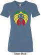 Rasta Lion Head Ladies Longer Length Shirt