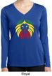 Rasta Lion Head Ladies Moisture Wicking Long Sleeve Shirt
