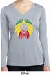 Rasta Lion Head Ladies Moisture Wicking Long Sleeve Shirt