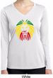 Rasta Lion Head Ladies Moisture Wicking Long Sleeve Shirt