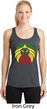 Rasta Lion Head Ladies Moisture Wicking Racerback Tank Top