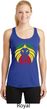 Rasta Lion Head Ladies Moisture Wicking Racerback Tank Top