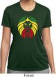 Rasta Lion Head Ladies Moisture Wicking Shirt