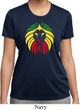 Rasta Lion Head Ladies Moisture Wicking Shirt
