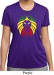Rasta Lion Head Ladies Moisture Wicking Shirt