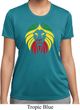 Rasta Lion Head Ladies Moisture Wicking Shirt