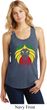 Rasta Lion Head Ladies Racerback Tank Top