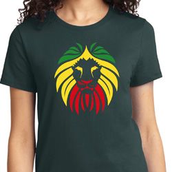 Rasta Lion Head Ladies Shirt Rasta Lion Head Ladies Shirt