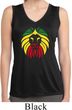 Rasta Lion Head Ladies Sleeveless Moisture Wicking Shirt