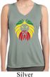 Rasta Lion Head Ladies Sleeveless Moisture Wicking Shirt