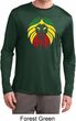 Rasta Lion Head Mens Moisture Wicking Long Sleeve Shirt