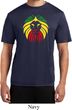 Rasta Lion Head Mens Moisture Wicking Shirt