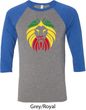 Rasta Lion Head Mens Raglan Shirt
