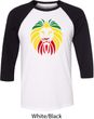 Rasta Lion Head Mens Raglan Shirt