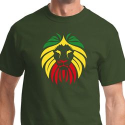 Rasta Lion Head Mens Shirts