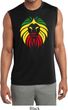 Rasta Lion Head Mens Sleeveless Moisture Wicking Shirt