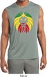 Rasta Lion Head Mens Sleeveless Moisture Wicking Shirt