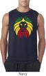 Rasta Lion Head Mens Sleeveless Shirt