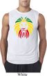 Rasta Lion Head Mens Sleeveless Shirt