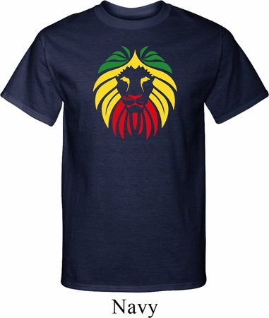 Rasta Lion Head Mens Tall Shirt