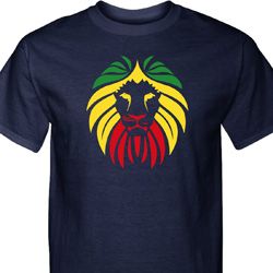 Rasta Lion Head Mens Tall Shirt