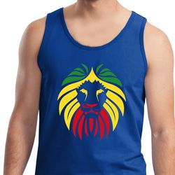 Rasta Lion Head Mens Tank Top