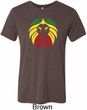 Rasta Lion Head Mens Tri Blend Crewneck Shirt