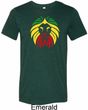 Rasta Lion Head Mens Tri Blend Crewneck Shirt