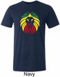 Rasta Lion Head Mens Tri Blend Crewneck Shirt