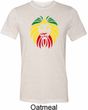Rasta Lion Head Mens Tri Blend Crewneck Shirt